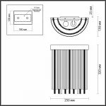 Накладной светильник Odeon Light York 4788/2W Цвет плафонов прозрачный Цвет арматуры золото от ImperiumLoft