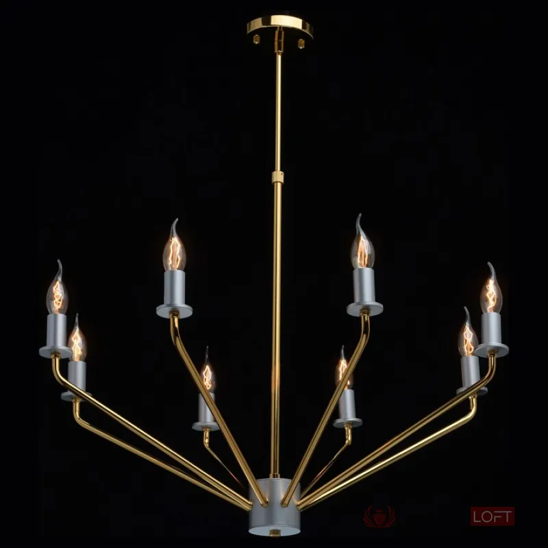 Люстра на штанге MW-Light Атмосфера 699011008 Цвет арматуры золото Цвет плафонов белый от ImperiumLoft