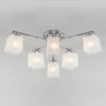 Потолочная люстра Eurosvet Delfi 30162/6 хром Цвет плафонов белый Цвет арматуры хром от ImperiumLoft