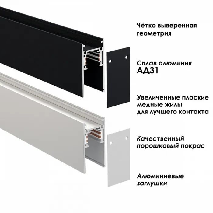 Трек накладной Novotech Flum 135155 от ImperiumLoft