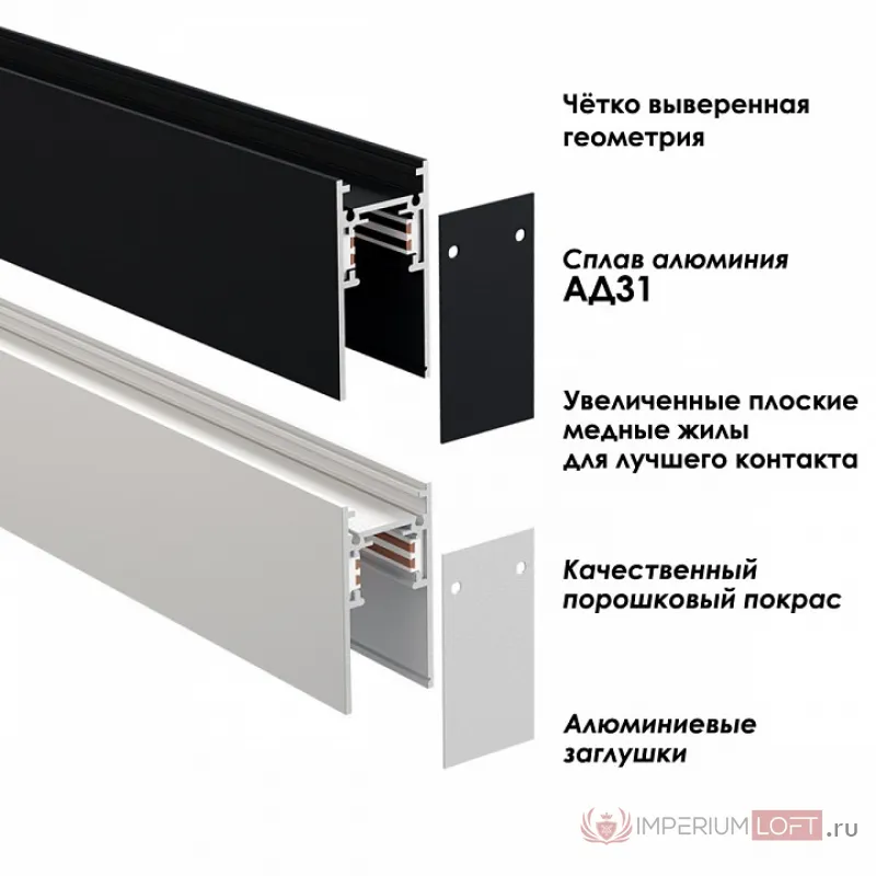 Трек накладной Novotech Flum 135155 от ImperiumLoft