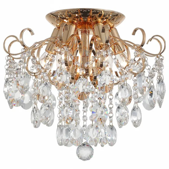 Потолочная люстра ST-Luce Orecchini SL846.202.06 Цвет арматуры золото Цвет плафонов прозрачный от ImperiumLoft