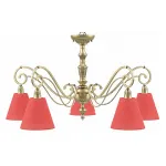 Подвесная люстра Lamp4You Classic 17 E3-05-H-LMP-O-26 Цвет арматуры золото Цвет плафонов красный от ImperiumLoft