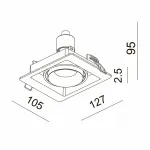Встраиваемый светильник Donolux DL18615 DL18615/01WW-SQ Champagne/Black от ImperiumLoft