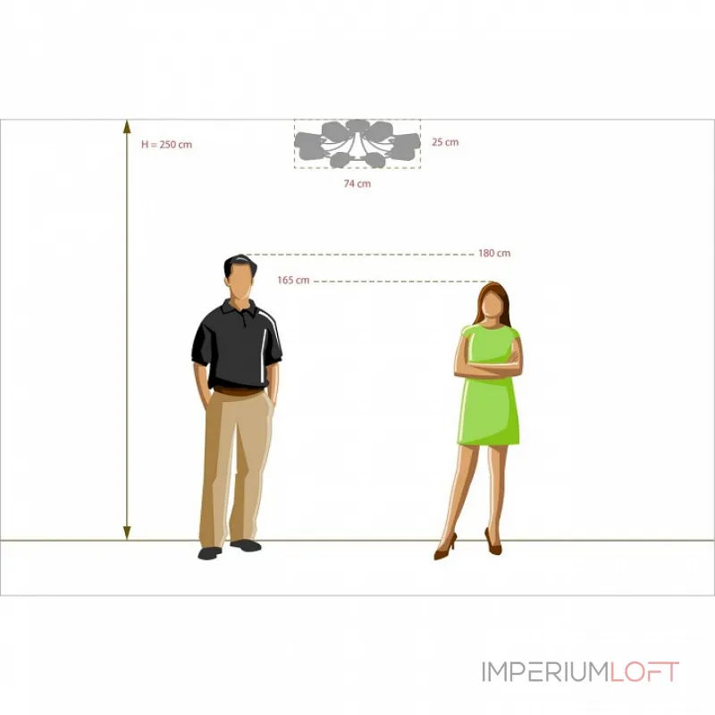 Потолочная люстра DeMarkt Тетро 673013508 