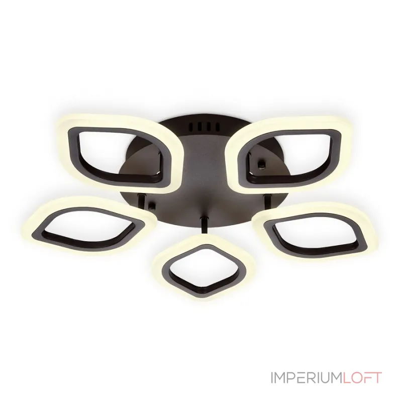 Накладной светильник Ambrella Original FA443/5 CF кофе 60W 540*520*80 (ПДУ РАДИО 2.4G) Цвет арматуры коричневый Цвет плафонов белый