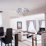 Люстра на штанге DeMarkt City Виталина 448013805 Цвет плафонов черно-белый от ImperiumLoft