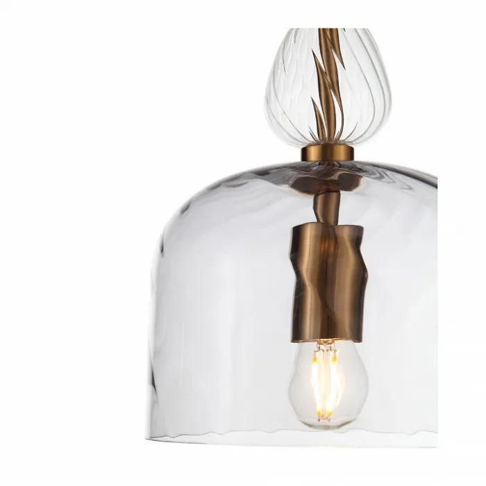Подвесной светильник ST-Luce Illuvio SL1147.403.01 Цвет арматуры золото Цвет плафонов серый от ImperiumLoft