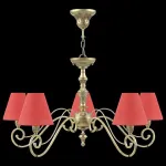 Подвесная люстра Lamp4You Classic 17 E3-05-H-LMP-O-26 Цвет арматуры золото Цвет плафонов красный от ImperiumLoft