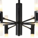 Люстра на штанге TopLight Jemimah TL1216D-08BL Цвет арматуры черный Цвет плафонов белый от ImperiumLoft