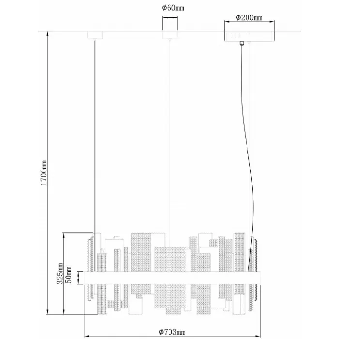 Подвесной светильник Wertmark Lotta WE460.01.023 от ImperiumLoft
