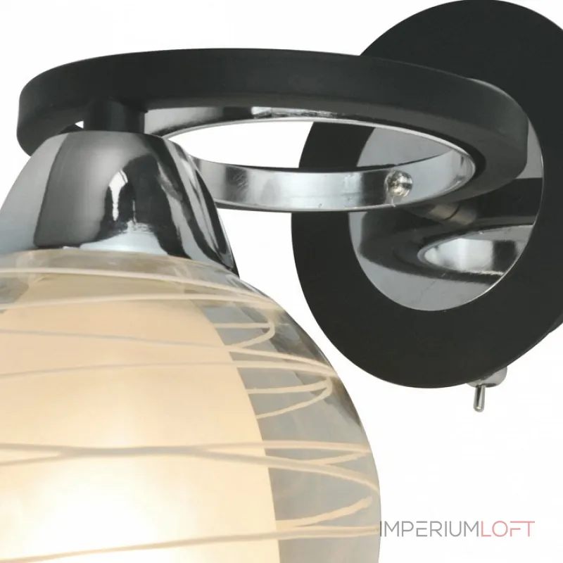 Бра Arte Lamp Ginevra A1604AP-1BK Цвет арматуры хром Цвет плафонов прозрачный