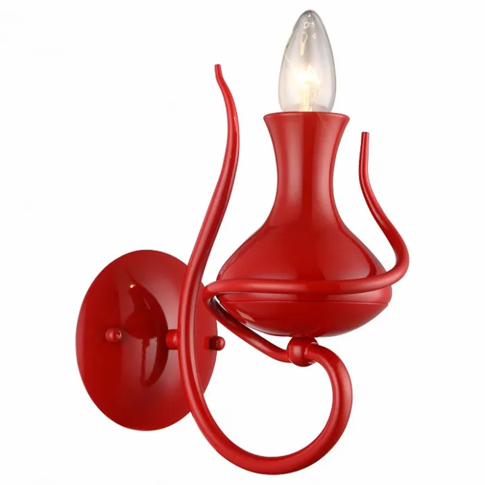 Бра Arte Lamp Vaso A6819AP-1RD Цвет арматуры Красный Цвет плафонов желтый от ImperiumLoft