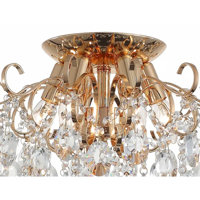 Потолочная люстра ST-Luce Orecchini SL846.202.06 Цвет арматуры золото Цвет плафонов прозрачный от ImperiumLoft