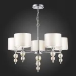 Подвесная люстра EVOLUCE Ramer SLE105703-05 Цвет арматуры хром Цвет плафонов серый