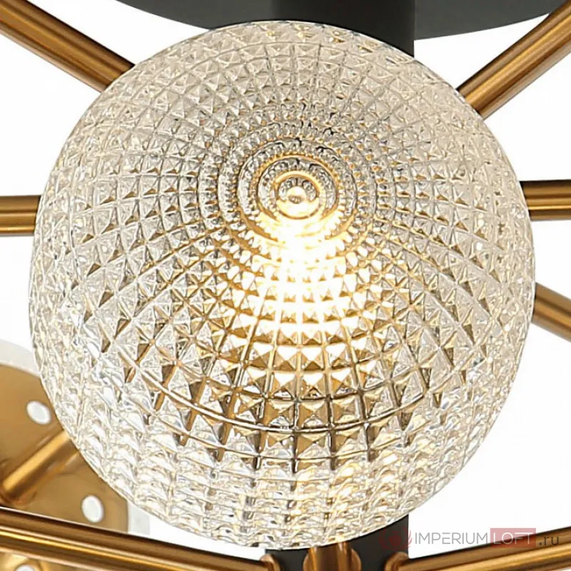Люстра на штанге Stilfort Atomic 2116/00/16P Цвет плафонов прозрачный Цвет арматуры латунь от ImperiumLoft