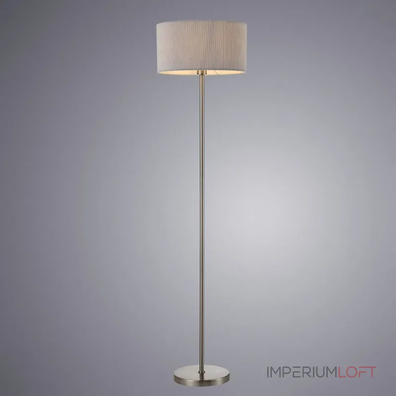 Торшер Arte Lamp Mallorca A1021PN-1SS Цвет плафонов серый Цвет арматуры никель