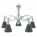 Подвесная люстра Lamp4You Eclectic 15 M2-05-CR-LMP-O-22 Цвет арматуры хром Цвет плафонов черный от ImperiumLoft