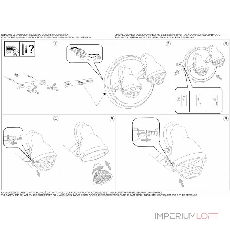 Бра Ideal Lux Bob Mini BOB MINI AP2 Цвет арматуры коричневый Цвет плафонов коричневый
