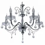 Подвесная люстра DeMarkt City Свеча 5 683010305 Цвет плафонов прозрачный Цвет арматуры хром от ImperiumLoft