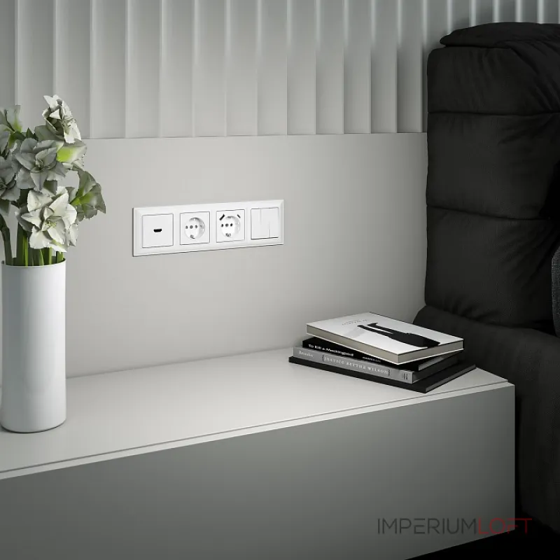 Розетка с заземлением, шторками и USB, без рамки Werkel белый W1171701 Розетка с заземлением, шторками и USB, без рамки Werkel белый W1171701