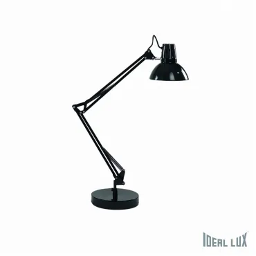 Настольная лампа офисная Ideal Lux Wally WALLY TL1 NERO Цвет арматуры черный Цвет плафонов черный