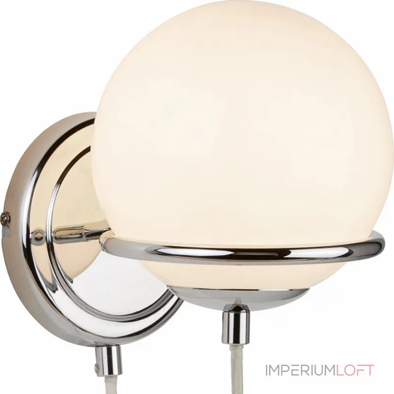 Бра Arte Lamp Bergamo A2990AP-1CC Цвет арматуры хром Цвет плафонов белый