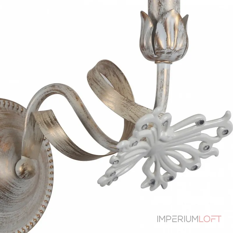 Бра Arte Lamp Libellula A8626AP-1WG Цвет арматуры золото Цвет плафонов белый