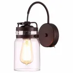 Бра Arte Lamp Bene A9179AP-1CK Цвет арматуры черный Цвет плафонов прозрачный