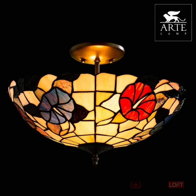 Светильник на штанге Arte Lamp Bouquet A3165PL-2BG Цвет арматуры медь Цвет плафонов разноцветный от ImperiumLoft
