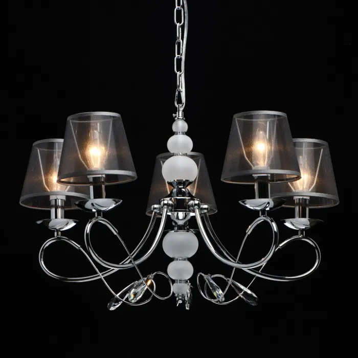 Подвесная люстра MW-Light Федерика 684012005 Хром , плафон Черный от ImperiumLoft
