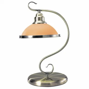 Настольная лампа декоративная Globo Sassari 6905-1T Цвет арматуры латунь Цвет плафонов янтарный