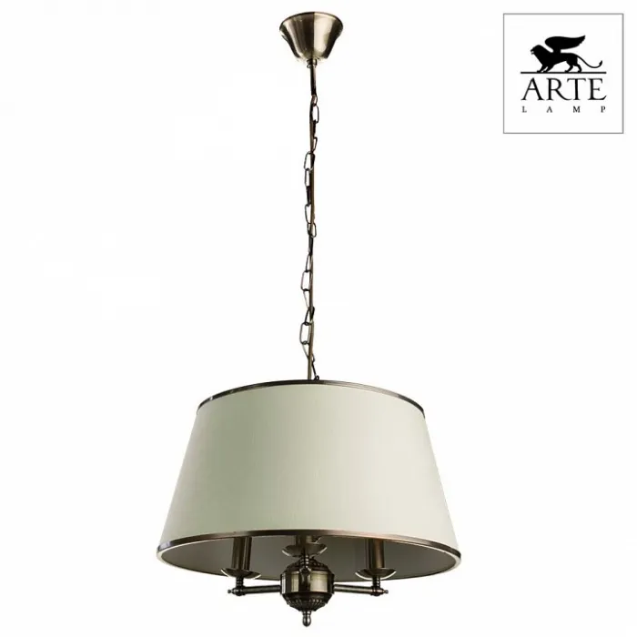 Подвесной светильник Arte Lamp Alice A3579SP-3AB Цвет арматуры бронза Цвет плафонов кремовый от ImperiumLoft