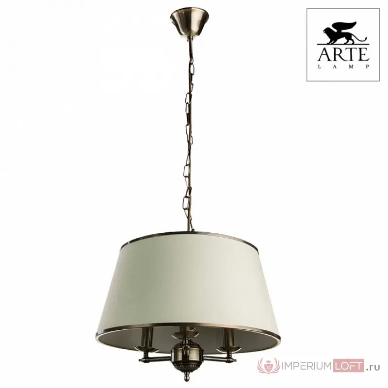 Подвесной светильник Arte Lamp Alice A3579SP-3AB Цвет арматуры бронза Цвет плафонов кремовый от ImperiumLoft
