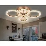 Подвесной светильник Ambrella Original 1 FA416/2+2 GD золото 60W 640*460*120 (ПДУ РАДИО 2.4G) Цвет арматуры золото Цвет плафонов прозрачный