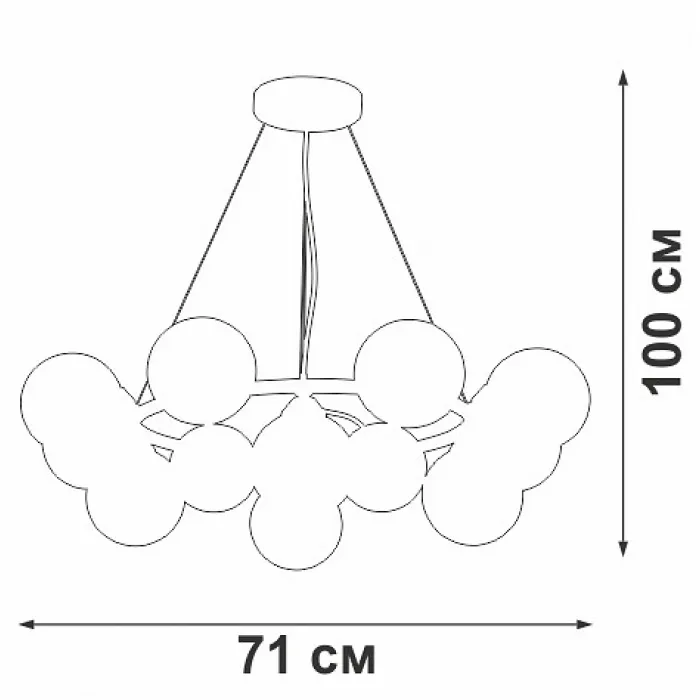 Подвесная люстра Vitaluce V48410 V48410-8/12S от ImperiumLoft