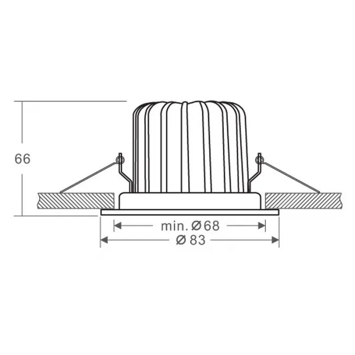 Встраиваемый светильник Deko-Light COB 68 MOOD IP65 565192 Цвет арматуры черный Цвет плафонов прозрачный от ImperiumLoft