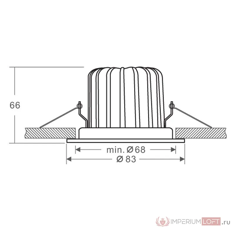 Встраиваемый светильник Deko-Light COB 68 MOOD IP65 565192 Цвет арматуры черный Цвет плафонов прозрачный от ImperiumLoft