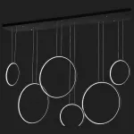 Подвесной светильник DeLight Collection Led Ring SS-L0831P-130W Цвет арматуры черный Цвет плафонов черный от ImperiumLoft