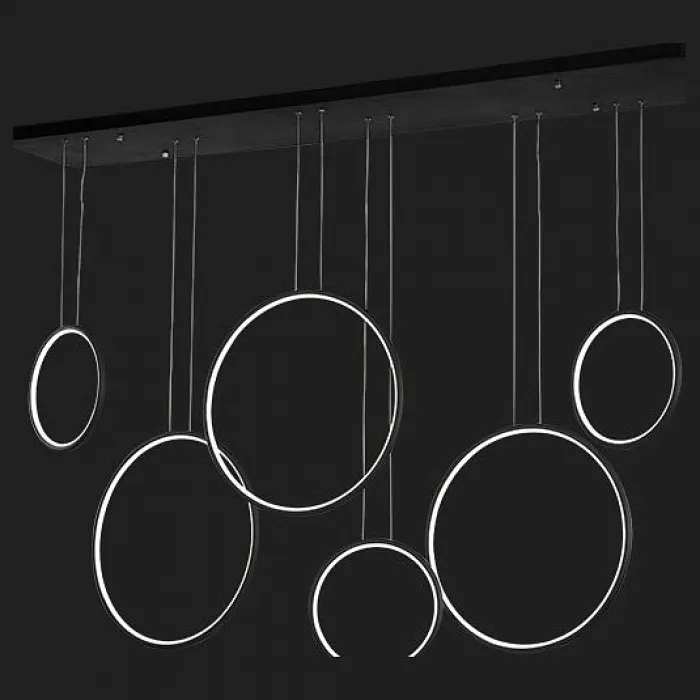 Подвесной светильник DeLight Collection Led Ring SS-L0831P-130W Цвет арматуры черный Цвет плафонов черный от ImperiumLoft
