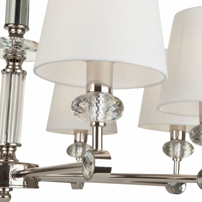 Подвесная люстра Maytoni Riverside MOD018PL-08CH Цвет арматуры хром Цвет плафонов белый от ImperiumLoft