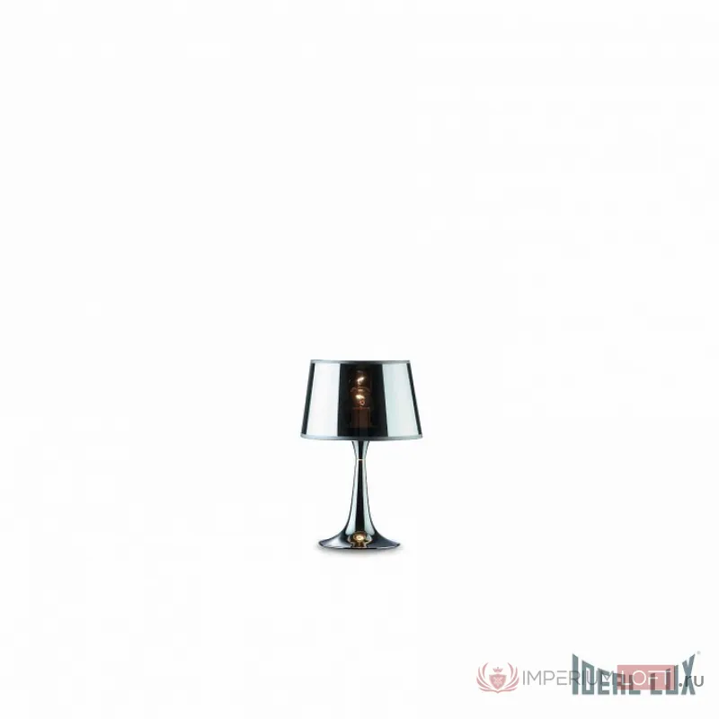 Настольная лампа декоративная Ideal Lux London LONDON CROMO TL1 SMALL Цвет арматуры хром Цвет плафонов хром от ImperiumLoft