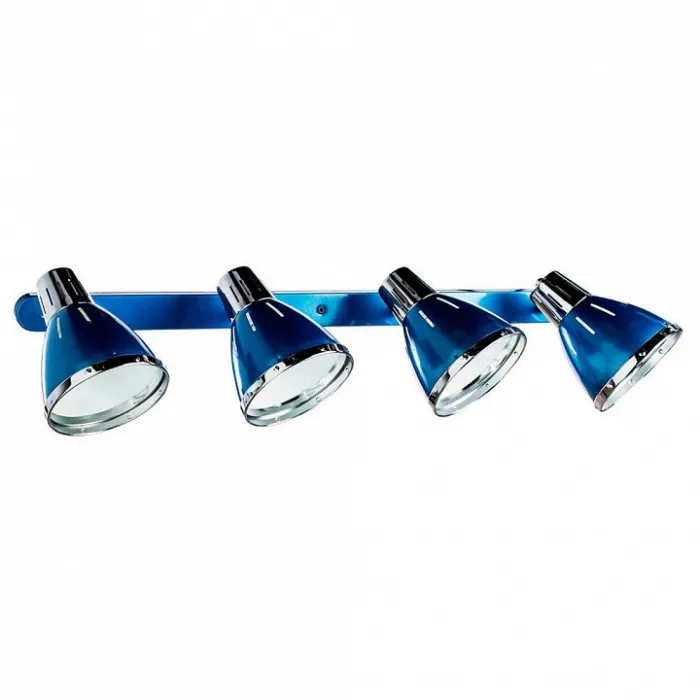 Спот Arte Lamp Marted A2215PL-4BL Цвет арматуры хром Цвет плафонов синий от ImperiumLoft