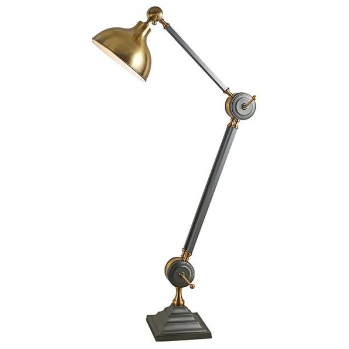 Торшер DeLight Collection Floor Lamp KM603F(B) Цвет арматуры черный Цвет плафонов латунь от ImperiumLoft