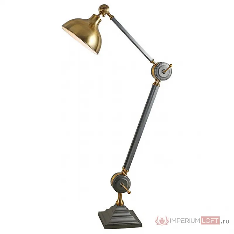 Торшер DeLight Collection Floor Lamp KM603F(B) Цвет арматуры черный Цвет плафонов латунь от ImperiumLoft