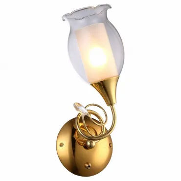 Бра Arte Lamp Mughetto A9289AP-1GO Цвет арматуры золото Цвет плафонов прозрачный от ImperiumLoft