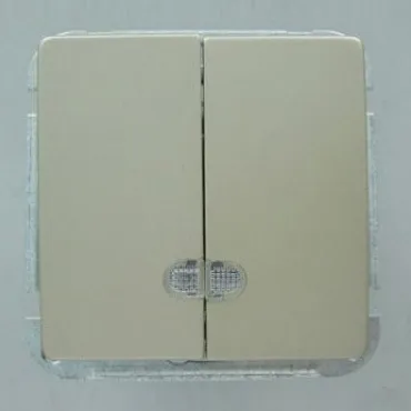 Выключатель двухклавишный без рамки Imex 1188L 1188L-S300 Цвет арматуры никель