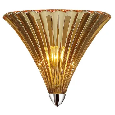 Накладной светильник Favourite Iris 1697-1W Цвет арматуры хром Цвет плафонов янтарный