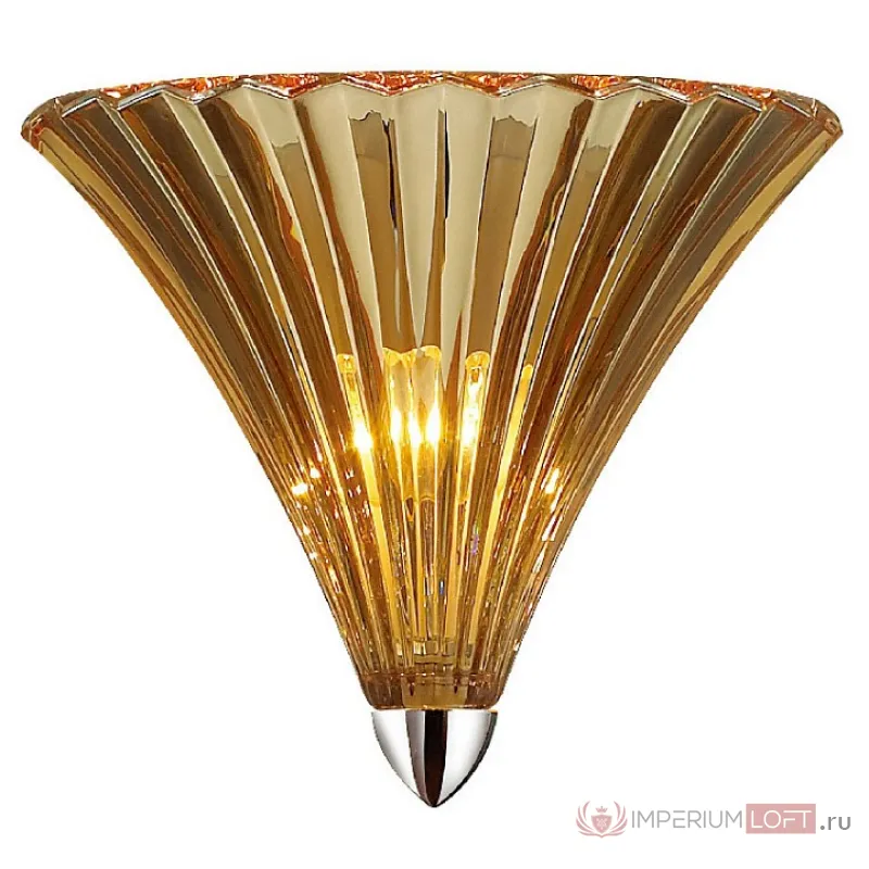 Накладной светильник Favourite Iris 1697-1W Цвет арматуры хром Цвет плафонов янтарный от ImperiumLoft