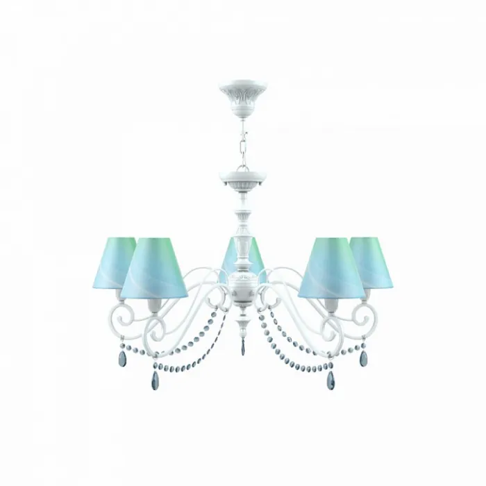 Подвесная люстра Lamp4You Classic 24 E3-05-WM-LMP-O-18-CRL-E3-05-GB-UP Цвет плафонов голубой от ImperiumLoft